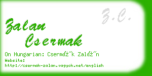 zalan csermak business card